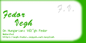 fedor vegh business card